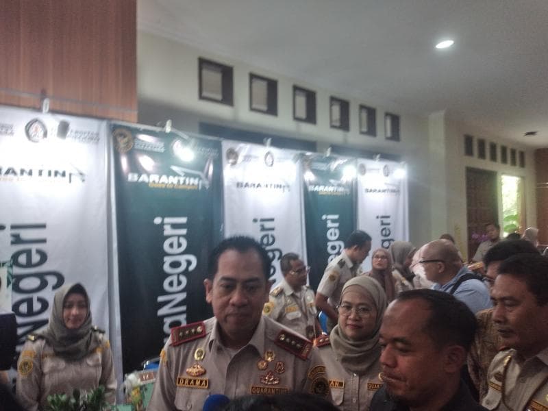 Deputi Karantina Ikan Barantin Drama Panca Putra saat menghadiri&nbsp;kegiatan Karantina Goes to Campus di Auditorium Prof Sudharto Undip Semarang, Rabu (18/12). (Inibaru.id/ Danny Adriadhi Utama).