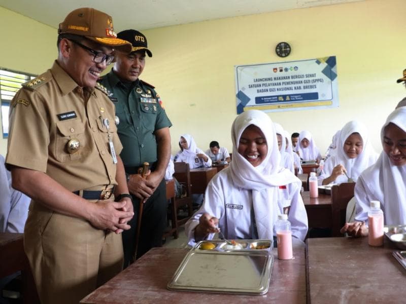 Brebes sudah memulai Program Makan Bergizi Gratis sejak Senin (6/1/2025). (Dinkominfo Brebes)