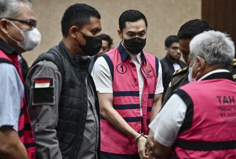 Harvey Moeis diputuskan bersalah atas kasus tindak pidana korupsi tata niaga timah secara bersama dan pencucian uang. (Antara Foto/Aprillio Akbar)