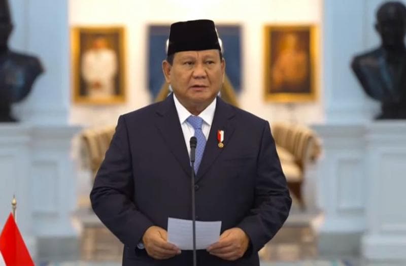 Presiden Prabowo saat meluncurkan BPI Danantara. (Sekretariat Presiden)