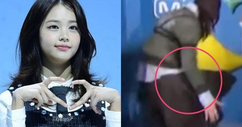 Gestur permisi khas orang Indonesia yang dilakukan Carmen Hearts2Hearts. (Koreaboo)