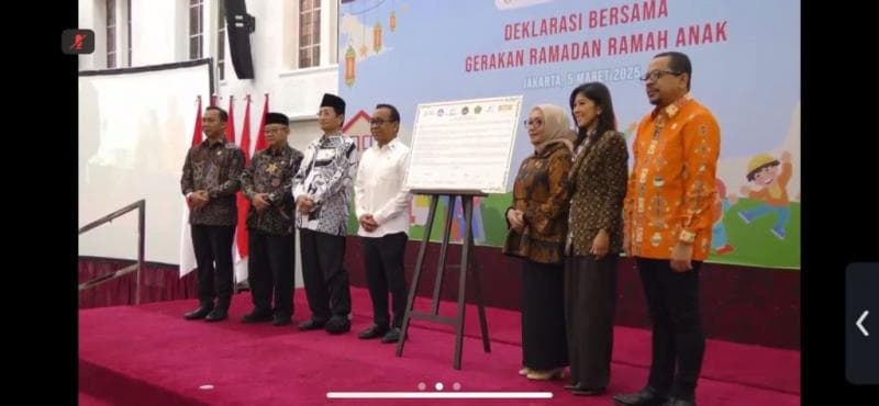 Kementerian Pemberdayaan Perempuan dan Perlindungan Anak (Kemen PPPA) RI mendeklarasikan Gerakan Ramadan Ramah Anak di Jakarta, Rabu (5/3/2025). (via Humas Jateng)