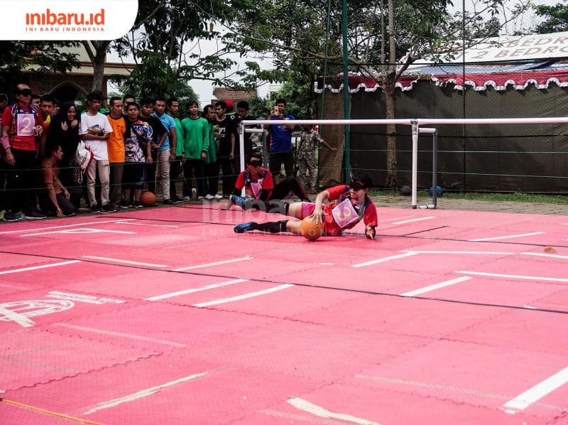 Aksi para pemain Goal Ball. (Inibaru.id/ Audrian F)<br>