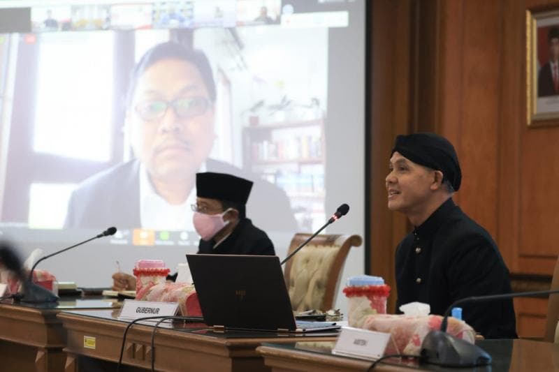 Ganjar mengusulkan pendapatan ASN dipotong 50 persen saat Musrenbangnas. (Doc. Pemprov)<br>