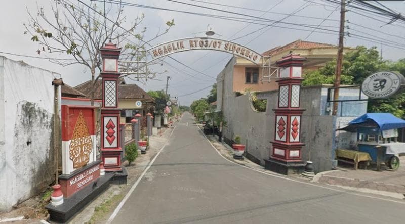 Dusun Ngaglik di Desa Sidorejo, Kecamatan Bendosari, Kabupaten Sukoharjo, Jawa Tengah. (Google Street View)