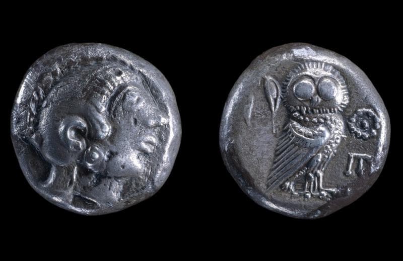 Dua sisi uang koin kuno tetracrachm. (X/britishmuseum)