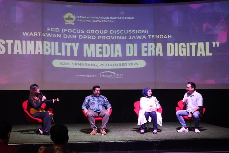 FGD bertema “Sustainability Media di Era Digital” di Dreamlight World Media, Kabupaten Semarang pada Rabu, 29 Oktober 2025. (AMSI)