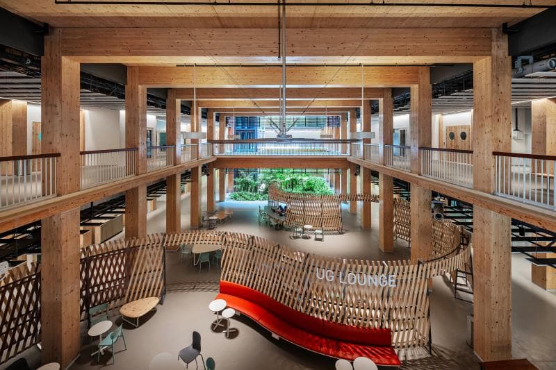 Gaia, Kampus Bisnis NTU Singapura yang Hampir Sepenuhnya Berbahan Kayu