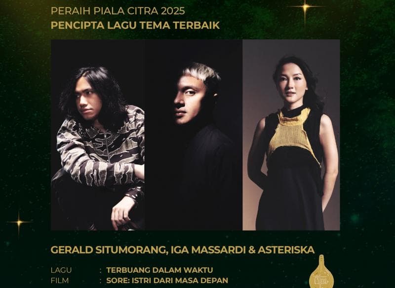 'Terbuang Dalam Waktu' jadi soundtrack film terbaik dalam FFI 2025. (FFI)