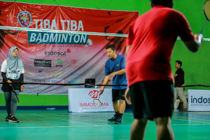 Tiba-tiba Badminton event olahraga pertama yang diikuti pekerja media di Semarang. (Dok. Jurnalis FC)&nbsp;