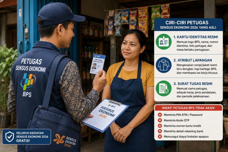 Kenali Ciri-Ciri Petugas Sensus Ekonomi 2026 Asli, Jangan Sampai Tertipu Oknum Mengatasnamakan BPS