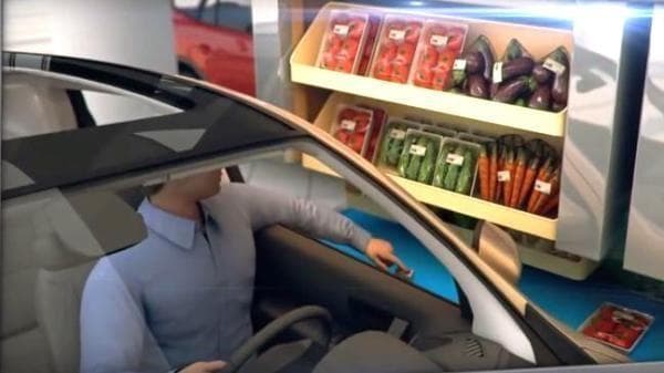 Ilustrasi supermarket di masa depan. (Techlap)<br>