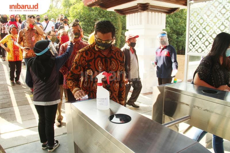 Simulasi pembukaan tempat wisata di Grand Maerokoco. (Inibaru.id/ Zulfa Anisah)