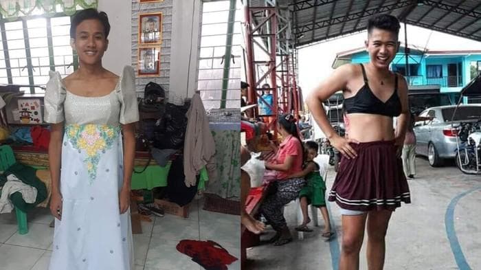 Pesta kostum pengungsi letusan Gunung Berapi Taal Filipina. (Dok. Malick James Hilado)