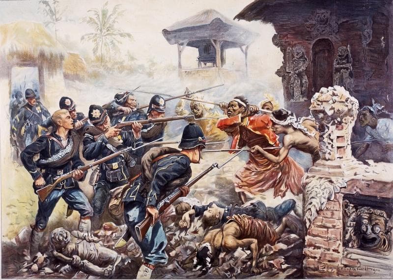 Ilustrasi: Perang pada zaman kependudukan Belanda. (Wikimedia)<br>