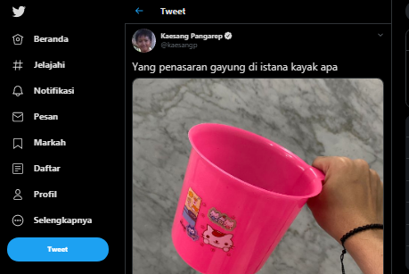 Kutipan twit Kaesang. (Twitter.com/kaesangp)