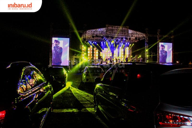 Konser drive-in di PRPP. (Inibaru.id/ Audrian F)<br>