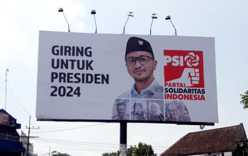 Baliho Giring untuk Presiden 2024 sudah ada di beberapa tempat. (Minews)<br>