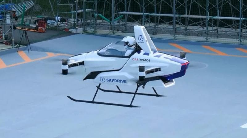 Uji coba mobil terbang. (AP/SkyDrive)