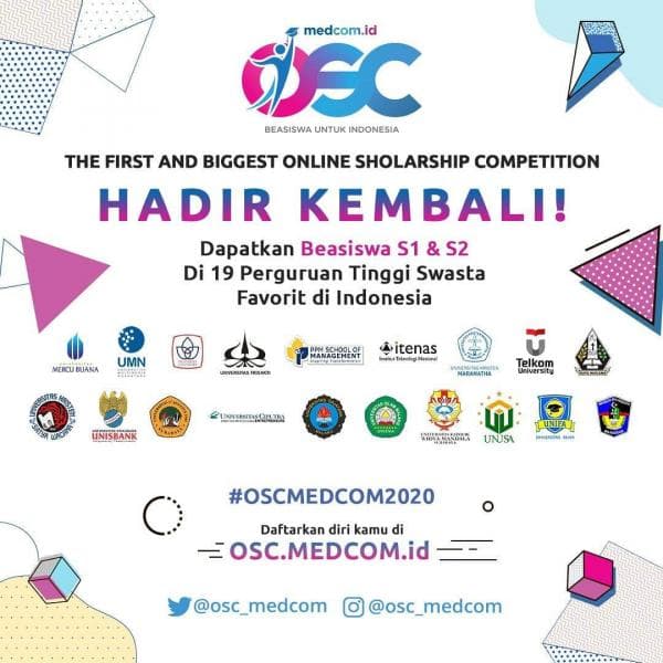 Mantap! Beasiswa OSC Medcom 2020 Hadir dengan Fitur Baru