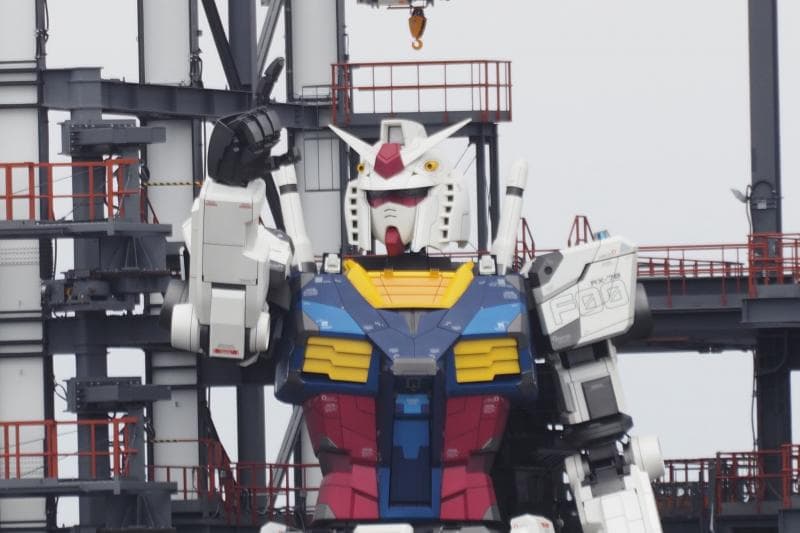 Robot Gundam yang sudah bisa bergerak di Jepang. (Twitter/Yoshi115)