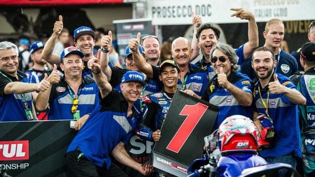 Galang Hendra pelajari sirkuit Brno lewat gim MotoGP. (Yamaha)