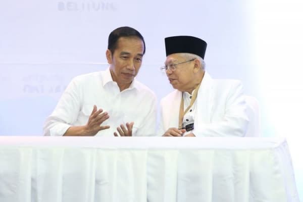 Jokowi Amin unggul dari hitung cepat Pemilu 2019. (Kompas)