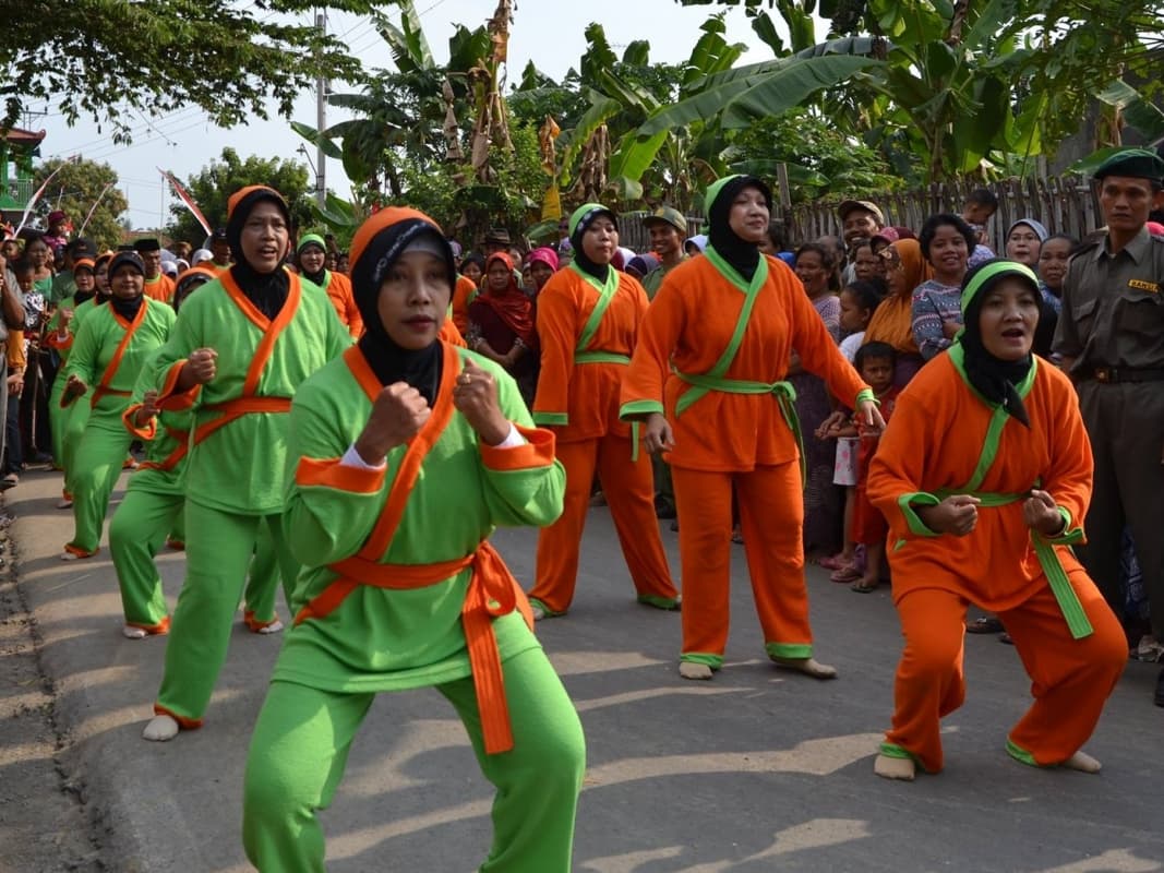 Kuntulan menggabungkan bela diri dan tari. (Infotegal)