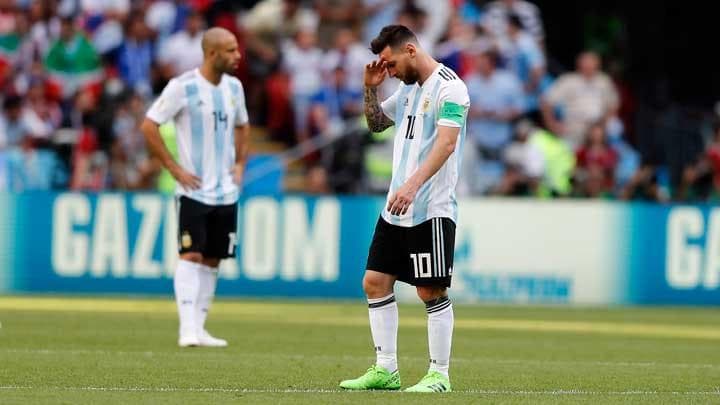 Messi pulang lebih dulu di Piala Dunia 2018. (AP)