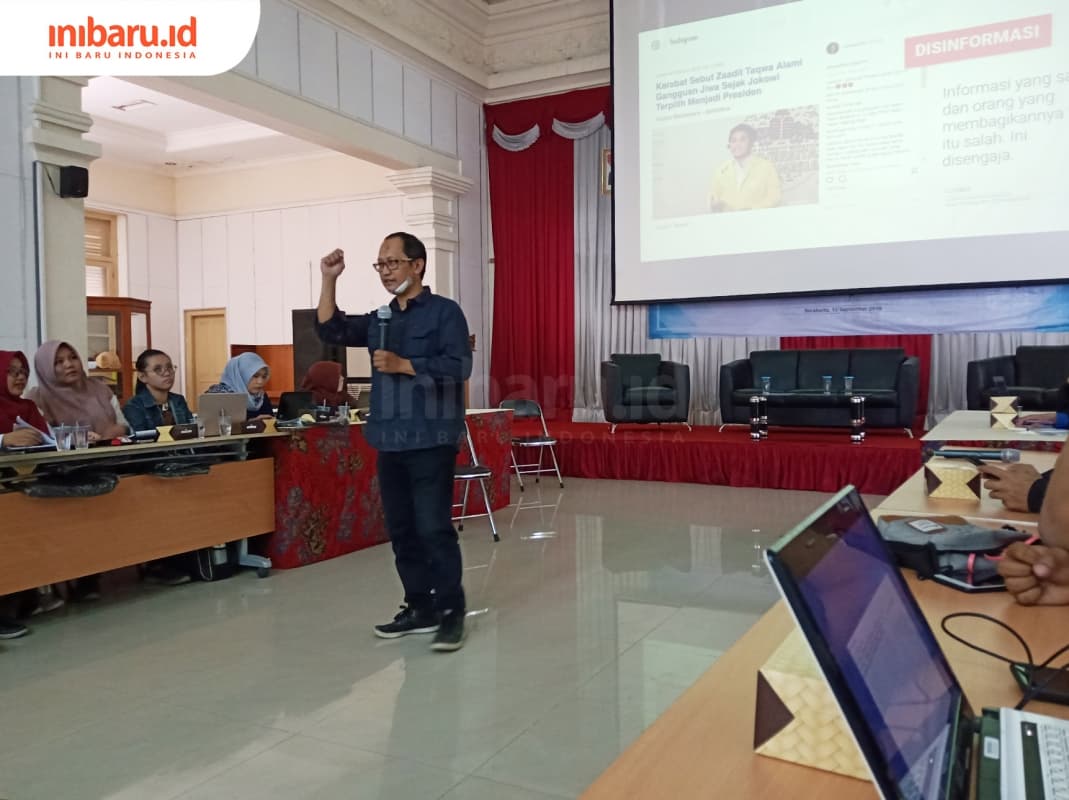 Pelatihan Cek Data di Aula Monumen Pers Nasional, Solo, Kamis, 12 September 2019. (Inibaru.id/ Zulfa Anisah)