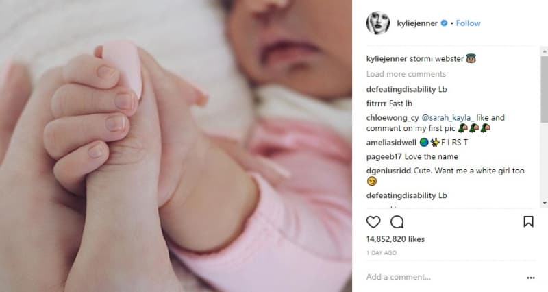 Foto Bayi Kylie Jenner Paling Banyak Disukai Warganet