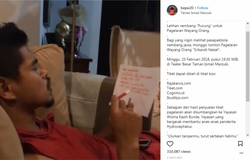 Bambang Pamungkas Akan Menyanyikan Tembang Pucung dalam “Srikandi Nekat”