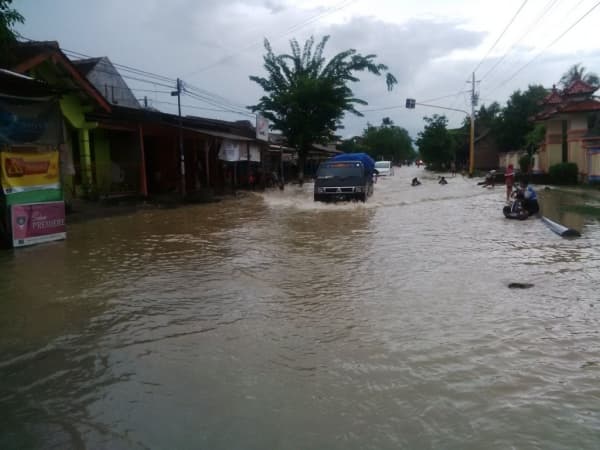 Banjir di Kabupaten Grobogan. (Dwi Fajar Hari/Medcom)
