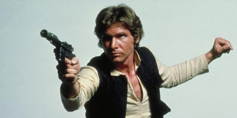 Han Solo dan senjatanya. (Kompas.com)