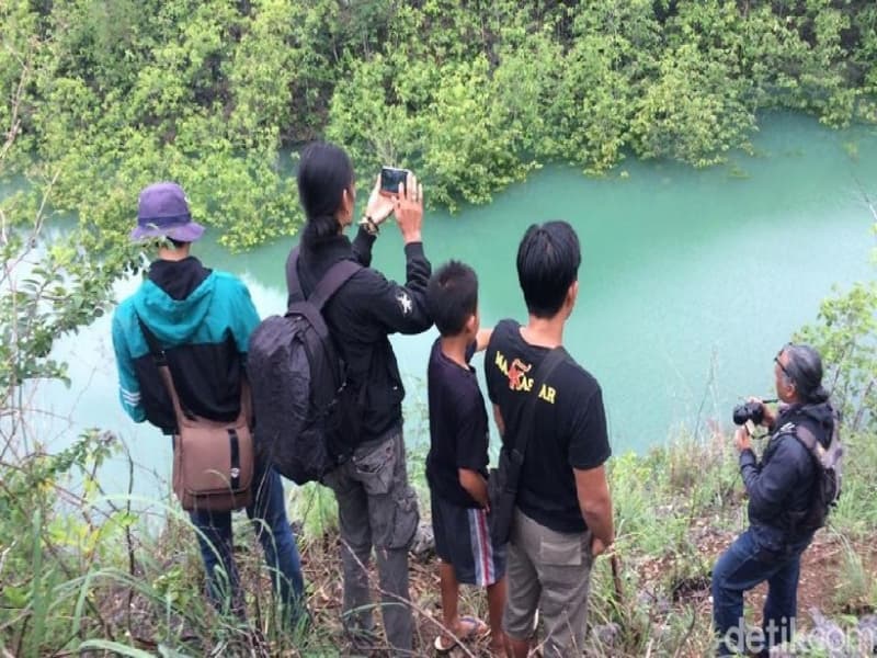 Luapan air mirip danau di Gunungkidul. (Detik.com/Usman Hadi)