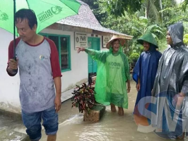 Salah satu wilayah di Kulonprogo yang banjir. (suaramerdeka.com/Panuju Triangga)