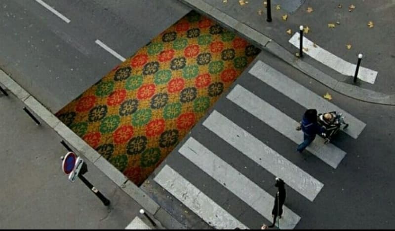 Zebra cross batik di Pekalongan (NTMC Polri)
