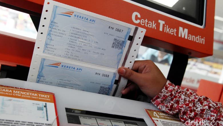 Tiket kereta api. (Detik.com/Hasan Alhabshy)