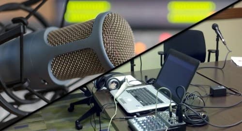 Ilustrasi bedanya radio dan podcast. (Afterthelevels)