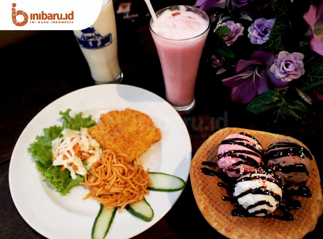 Icip-icip Fish and Pasta dan Moo Ice Cream Waffle di House of Moo Semarang 