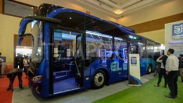 Prototipe Bus Listrik II Produksi PT Mobil Anak Bangsa. (Tempo.co)