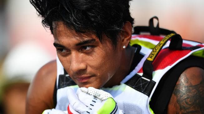 Aqsa Sutan Aswar di kejuaraan Asian Games 2018. (Antara Foto) 