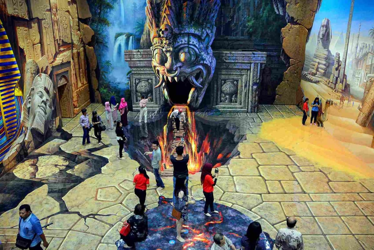 Berburu foto 3D di Dream Museum Zone, salah satu wisata indoor di Semarang. (Semarangkota.go.id)