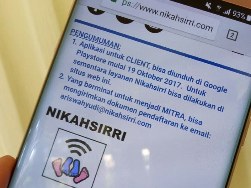 Website nikahsirri.com yang kontroversial (Foto: uzone.id)
