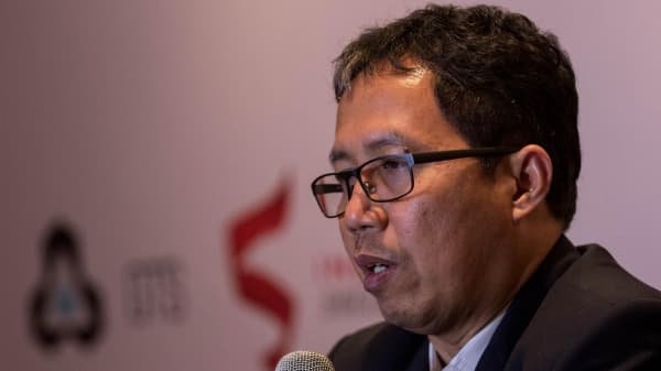 Joko Driyono, Plt Ketum PSSI yang ditetapkan sebagai tersangka. (Bola.com/Vitalis Yogi Trisna)