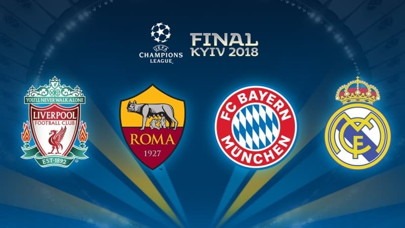 Empat klub yang lolos ke babak semi final Liga Champions 2018. (Twitter/ChampionsLeague)