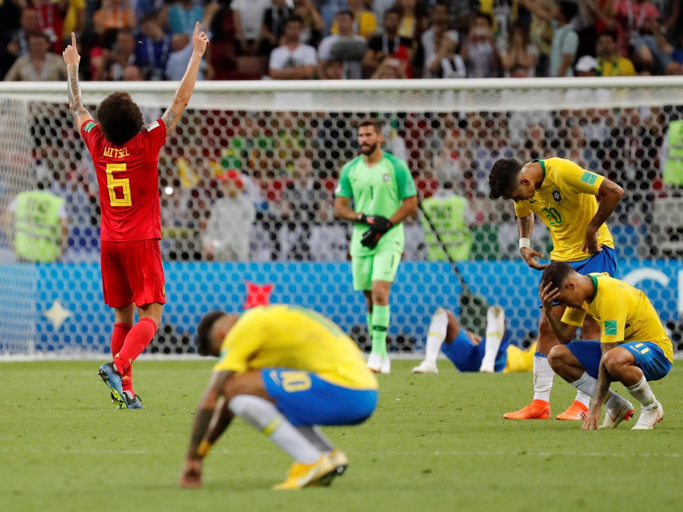 Brasil kalah 1-2 dari Belgia di babak perempat final Piala Dunia 2018. (Independent.co.uk)