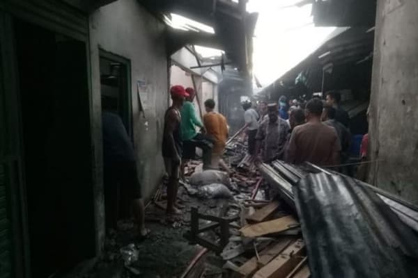 Kebakaran Pasar Gajah, Demak. (BPBD)