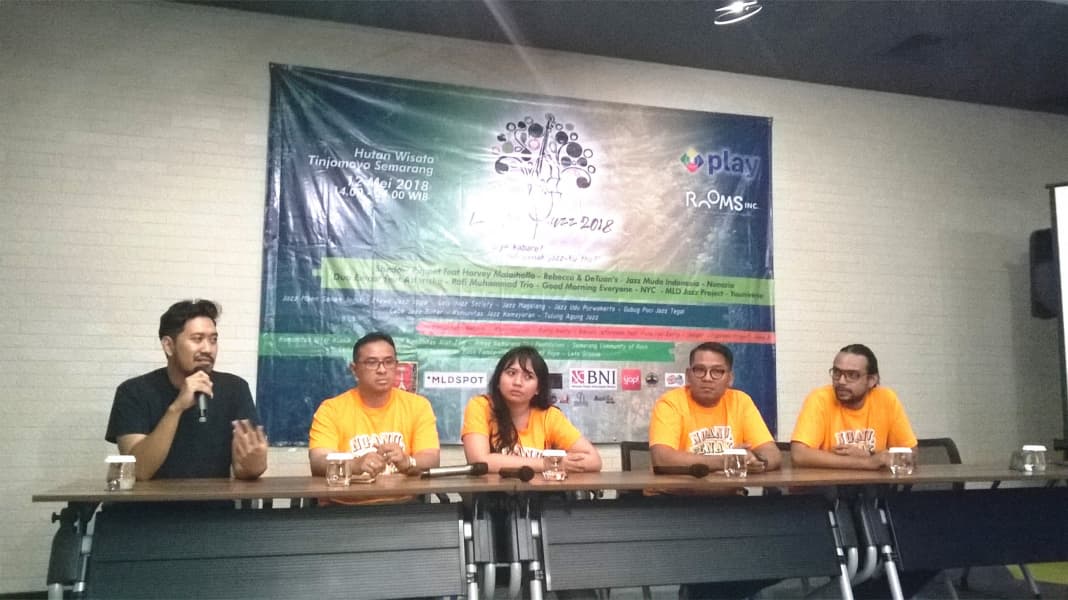 Acara konferensi pers Loenpia Jazz 2018. (Inibaru.id/Putri Rachmawati)