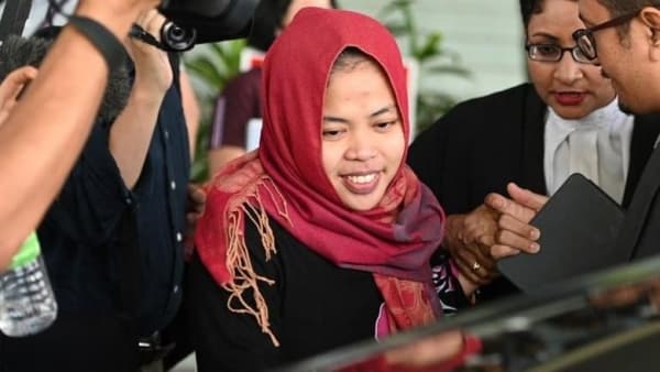 Siti Aisyah bebas. (AFP/ Mohd Rasfan)